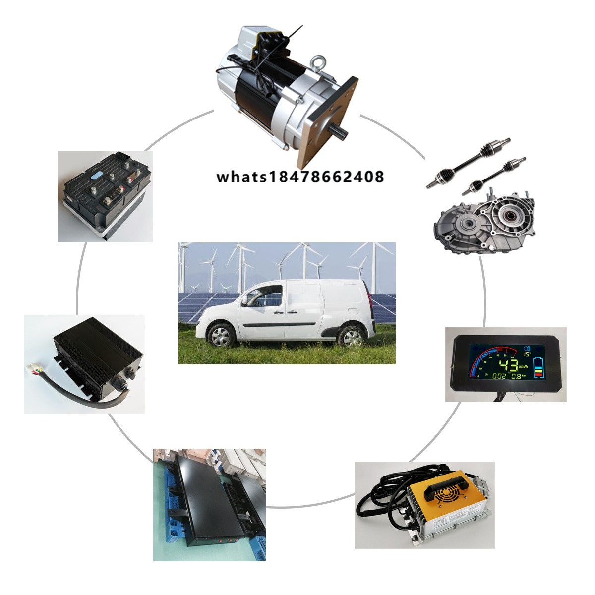 Ev Electric Motor Conversion Kit Car - Kit Konversi Mobil Listrik 15kW Motor
