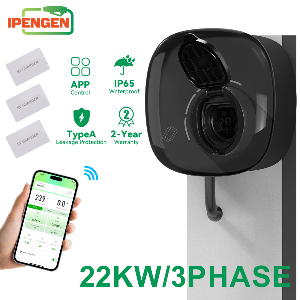 Ev Charger Type 2 22Kw 32A 3 Phase - IPENGEN 22KW Soket Pengisi Daya EV
