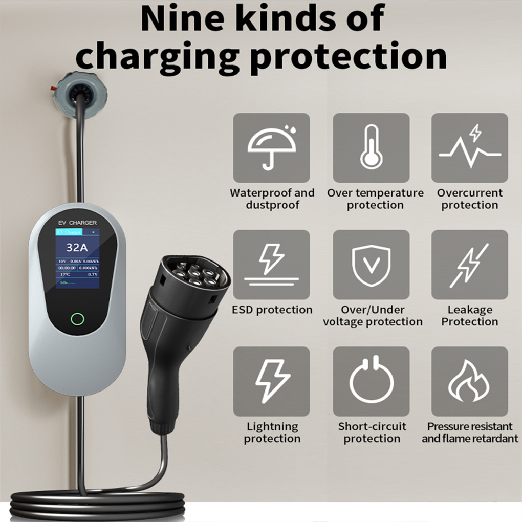 Ev Charger Type 2 22Kw 32A 3 Phase - Pengisi Daya EV Portabel Tipe-2 22KW