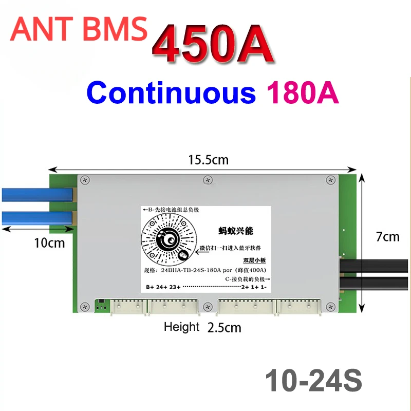 Smart Bms 24S 200A Bluetooth Lifepo4 - Papan Perlindungan Keseimbangan Bluetooth Ant Smart