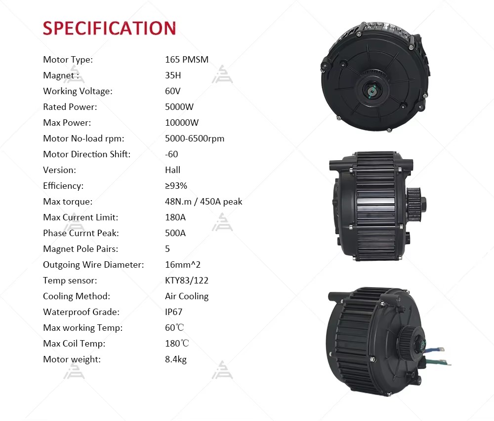 QS165 V2 5000W 72V Kit Motor P - Mid Drive Motor Kit 72V 5000W ulasan dan harga