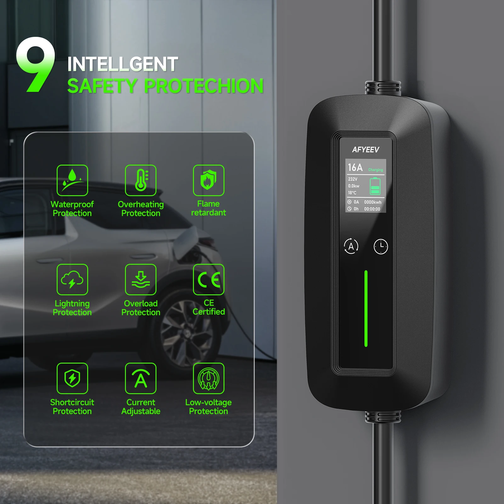 11KW 16A 3Phase Portable EV Ch - Type 2 Portable Ev Charger 11Kw Cee ulasan dan harga