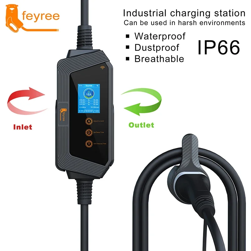 Pengisi Daya Mobil EV Portabel - Type 2 Portable Ev Charger 11Kw Cee ulasan dan harga