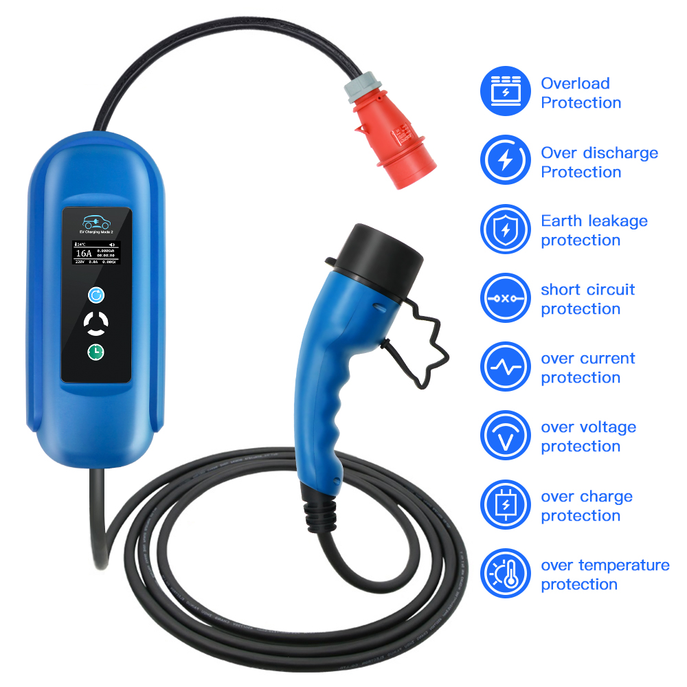 Kolanky EV pengisi daya kendar - Type 2 Portable Ev Charger 11Kw Cee ulasan dan harga
