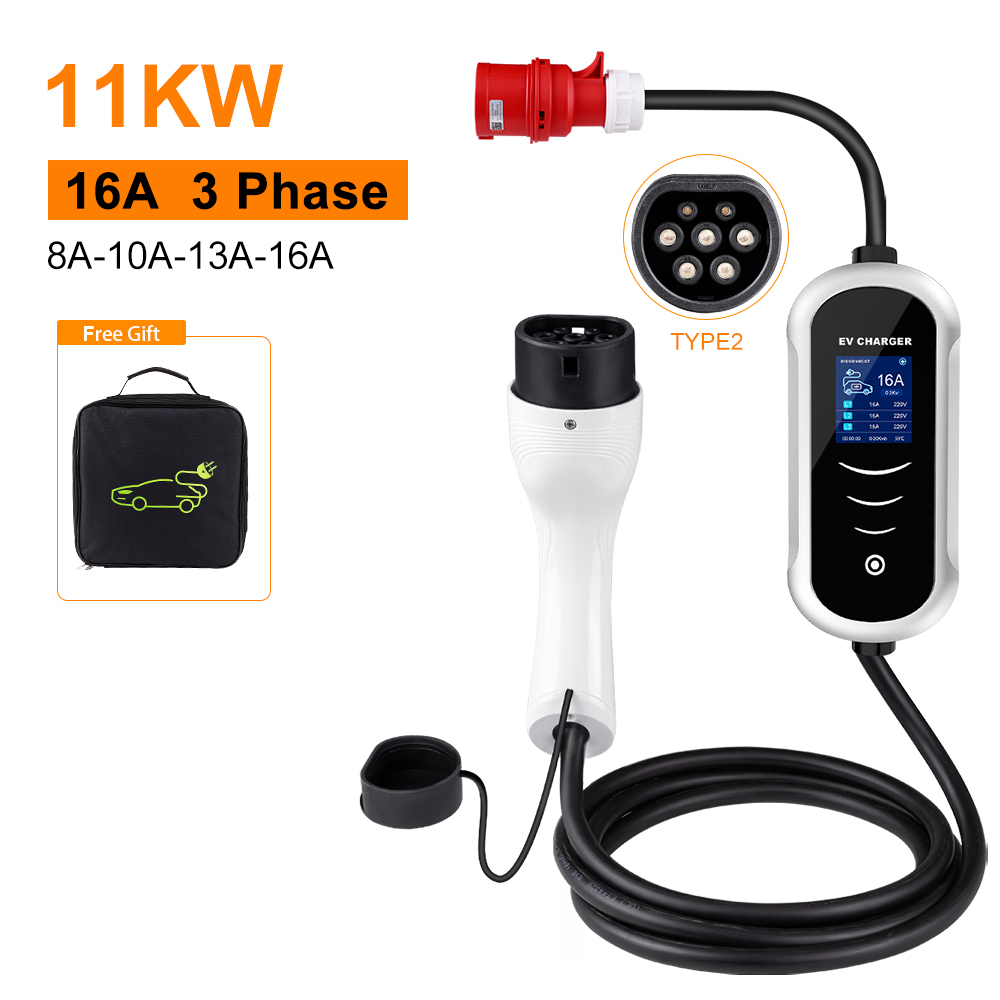 IPENGEN pengisi daya EV portab - Type 2 Portable Ev Charger 11Kw Cee ulasan dan harga