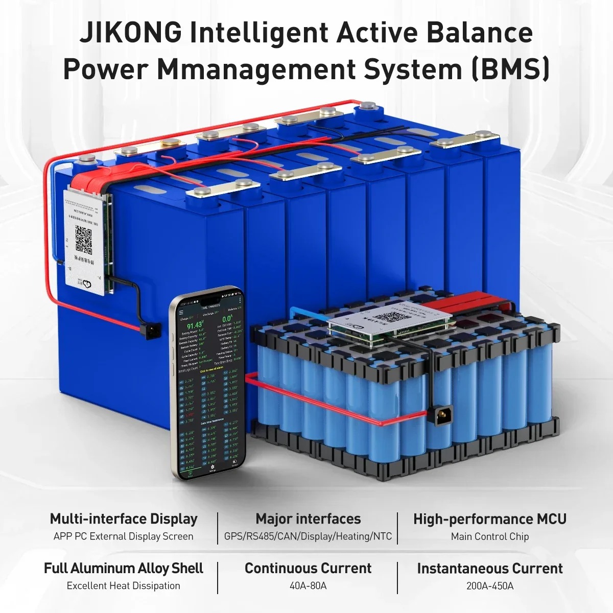 JK Smart BMS 4S-24S LiFePo4 Li - Smart Bms 24S 200A Bluetooth Lifepo4 ulasan dan harga