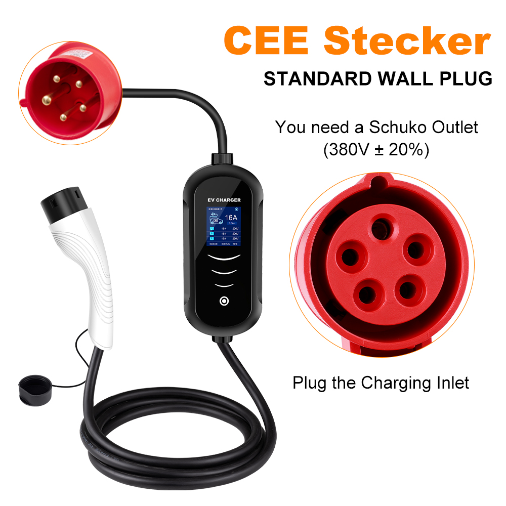 IPENGEN pengisi daya portabel  - Type 2 Portable Ev Charger 11Kw Cee ulasan dan harga