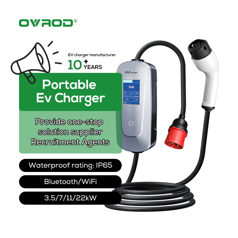 Kotak Pengisian Daya Mobil Lis - Type 2 Portable Ev Charger 11Kw Cee ulasan dan harga